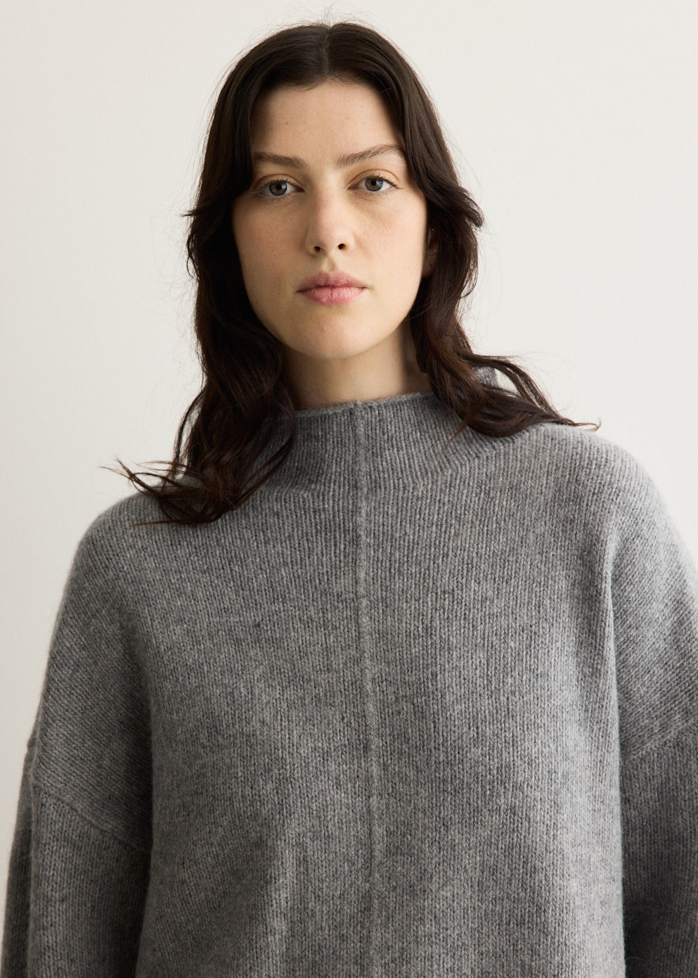 Wool Blend Mock Neck Sweater