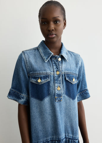 Light Washed Denim Dress