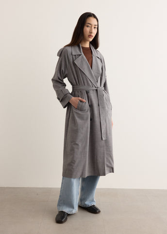 Midnight Tailored Trench Coat
