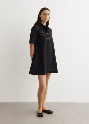 Crepe Sable Mini Dress