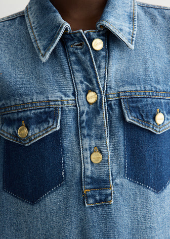 Light Washed Denim Dress
