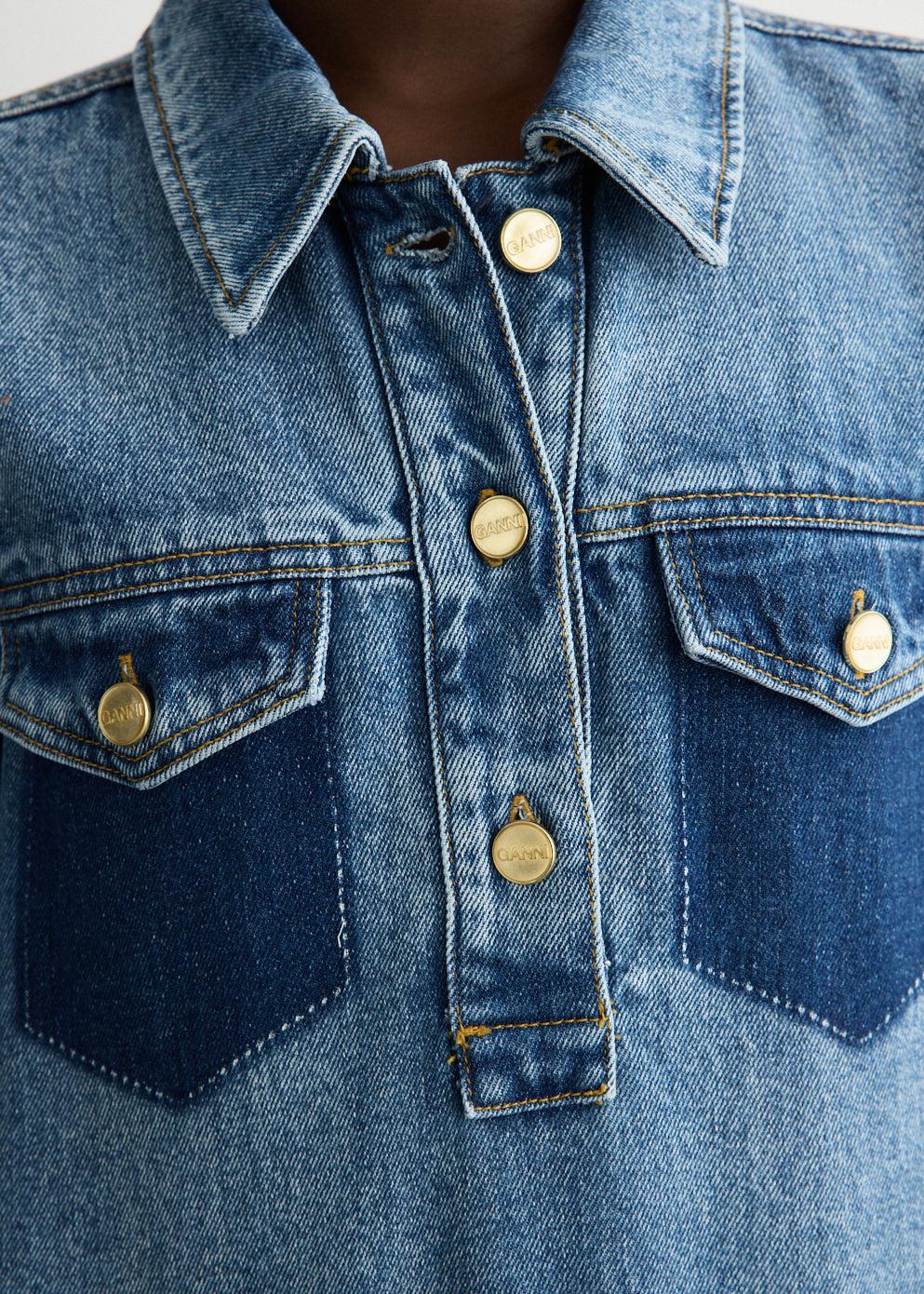 Light Washed Denim Dress