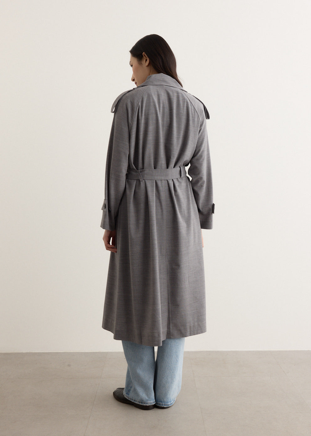 Midnight Tailored Trench Coat
