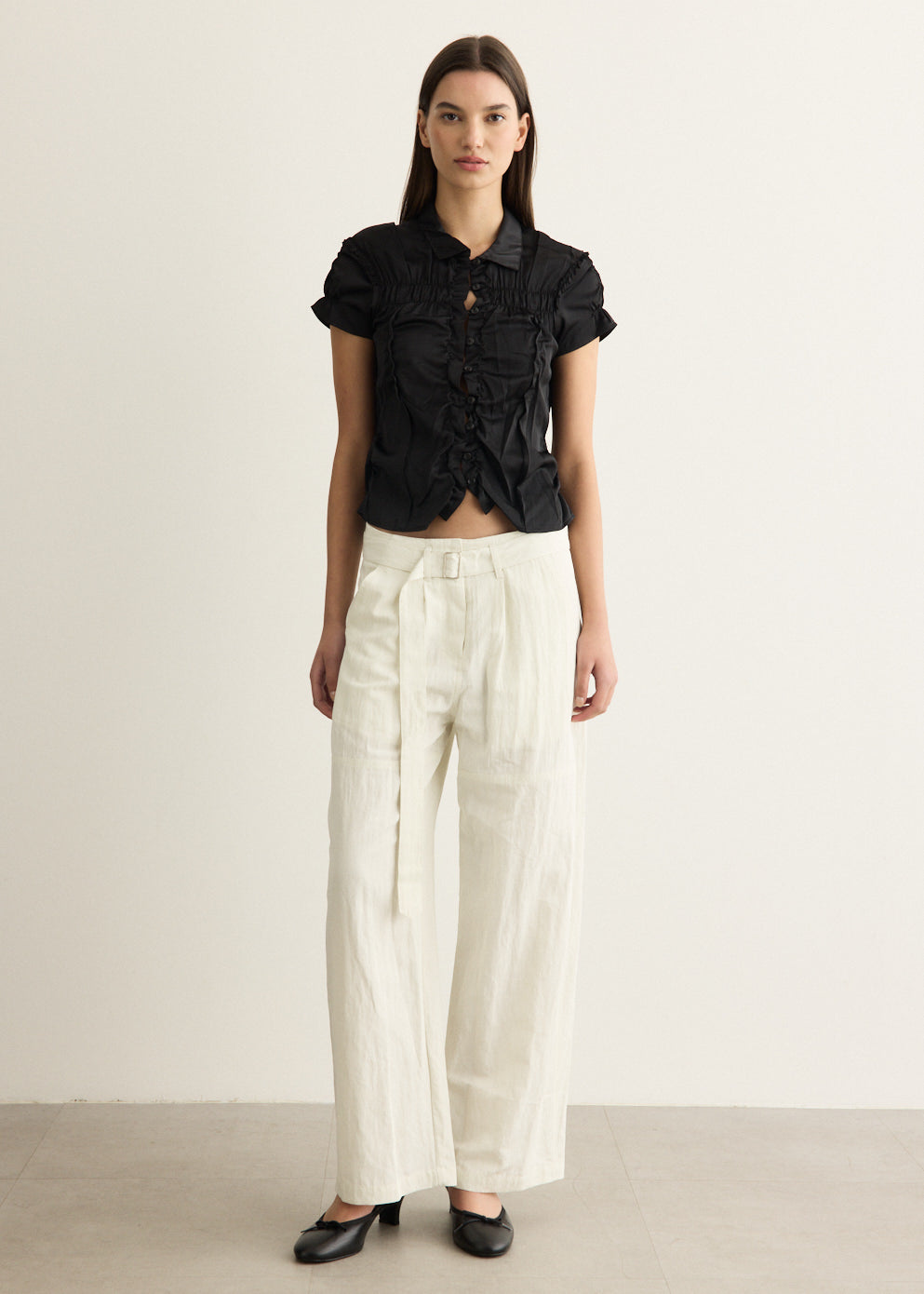 Incu Exclusive Wide-Fit Belted Pants
