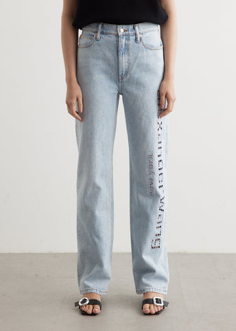 Ez Slouch Logo Cut Out Jeans
