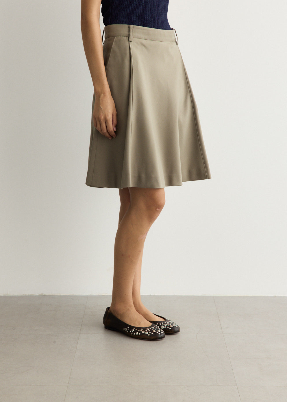 Flared Midi Skirt