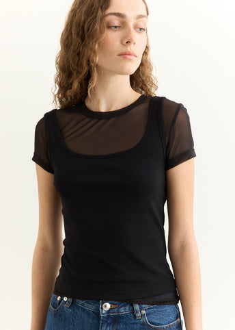Waltz Double Layered Short Sleeve Top