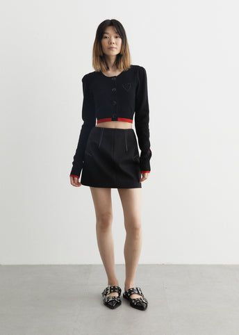 Cropped O-Neck Cardigan