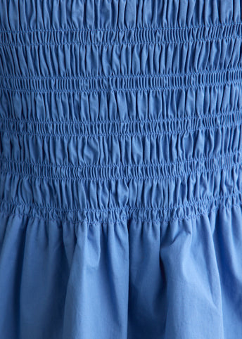 Stretch Cotton Angel Sleeve Smocked Top