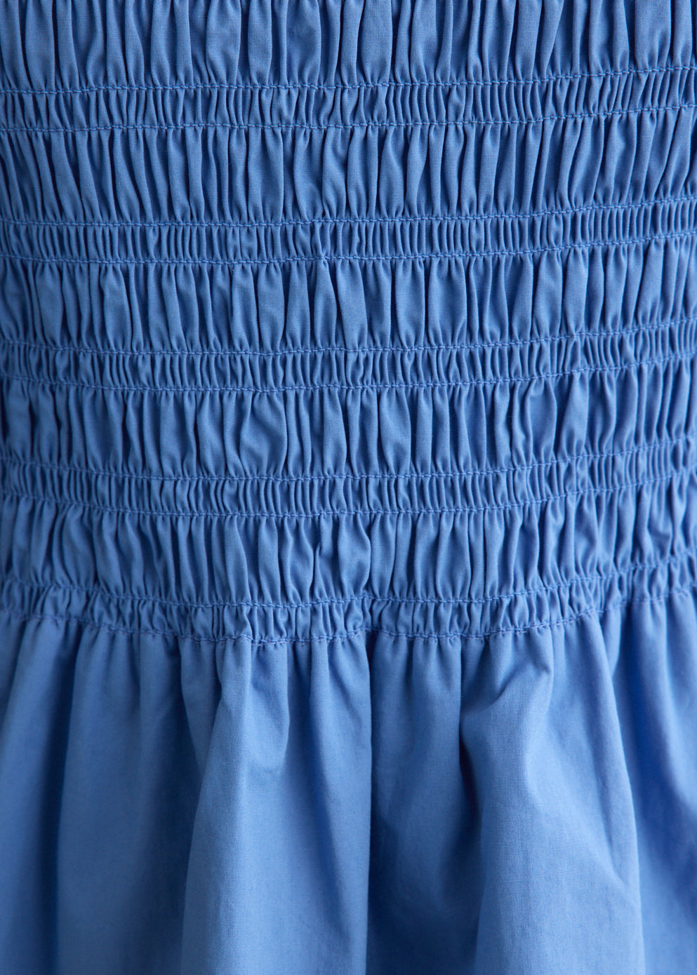 Stretch Cotton Angel Sleeve Smocked Top