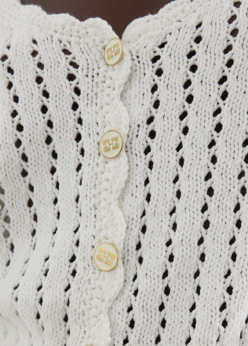 Lace Low O-Neck Cardigan