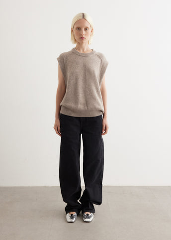 Sleeveless Boxy Sweater Top