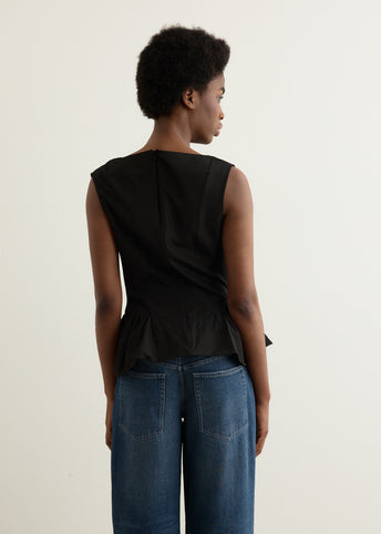 Draped Bind Peplum Top