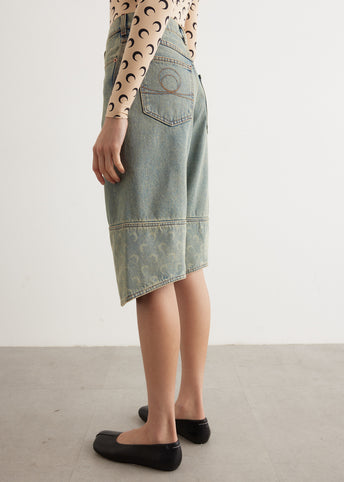 Moon Laser Denim Bermudas