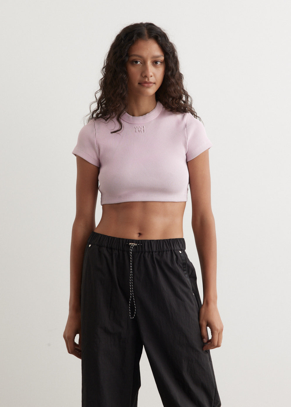 Alexander Wang - Cropped Short Sleeve Top - Tops,All Products : American Fashion Style Bags On Sale Alexander Wang - Cropped Short Sleeve Top - Tops,All Products : American Fashion Style Bags On Sale