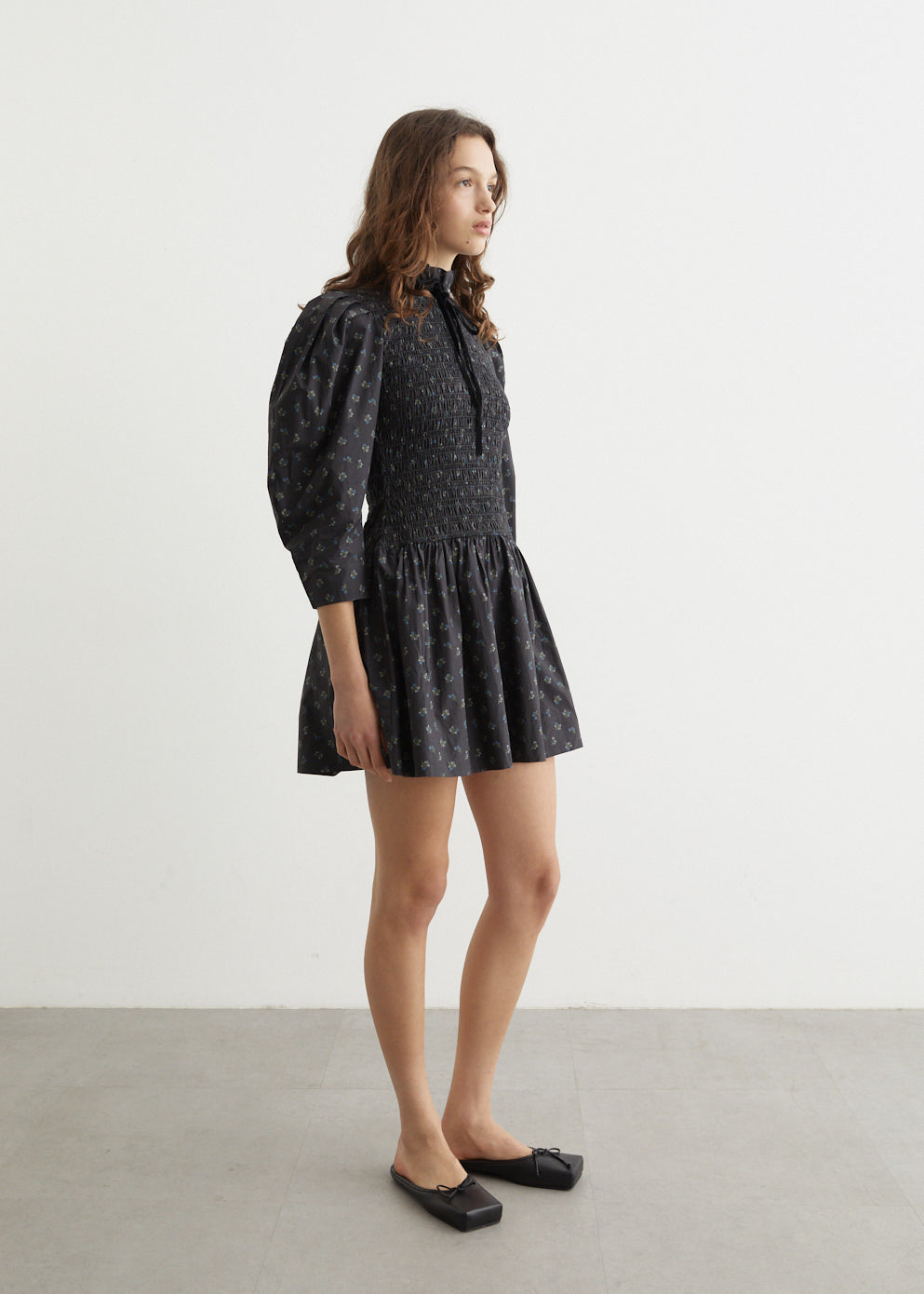 chinese dress ladies She + Sky Black Smock Waist Dress main image 0