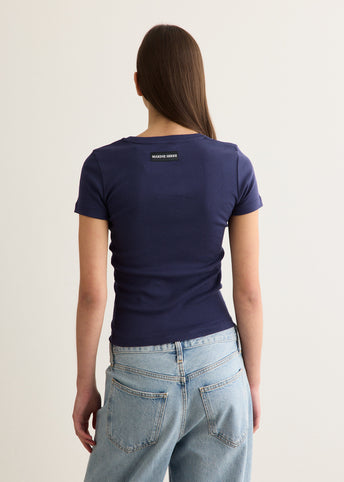 Moon Logo Ribbed Jersey T-Shirt