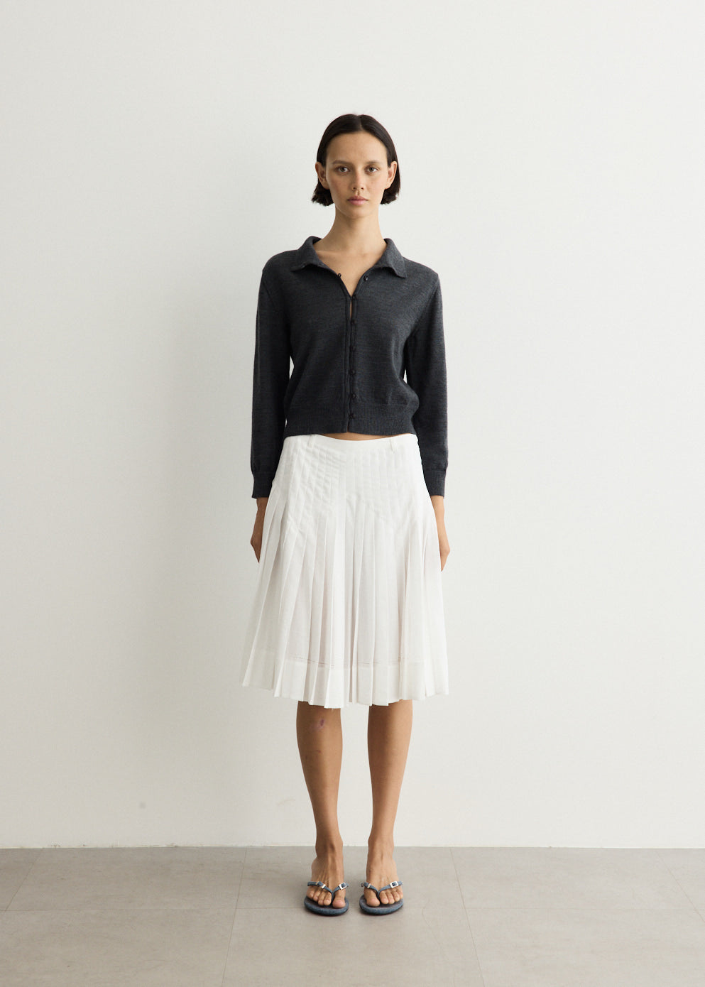 High Neck Knit Cardigan