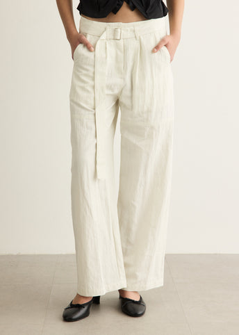 Incu Exclusive Wide-Fit Belted Pants