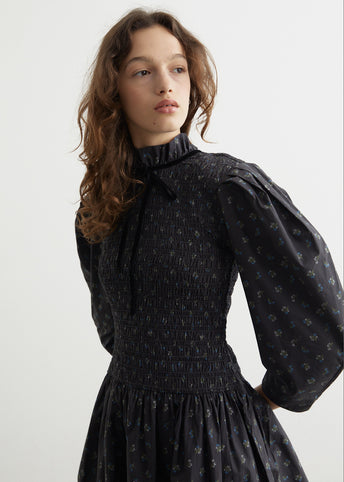 Printed Cotton Mini Smock Dress Printed Cotton Mini Smock Dress