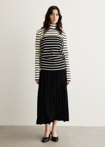 Striped Turtleneck Sweater