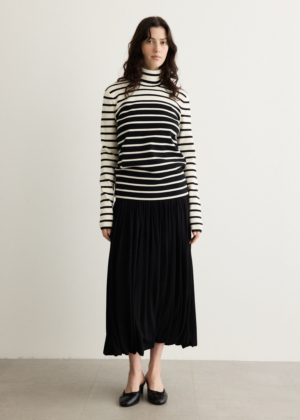 Striped Turtleneck Sweater