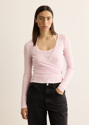 Double Halt Wrap Top