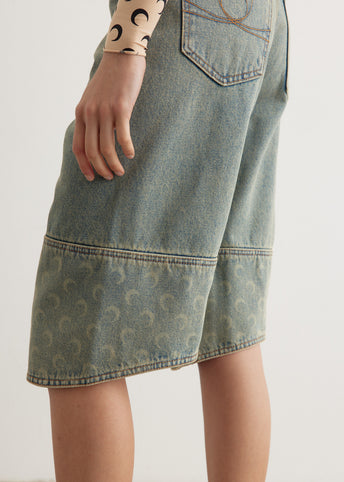 Moon Laser Denim Bermudas
