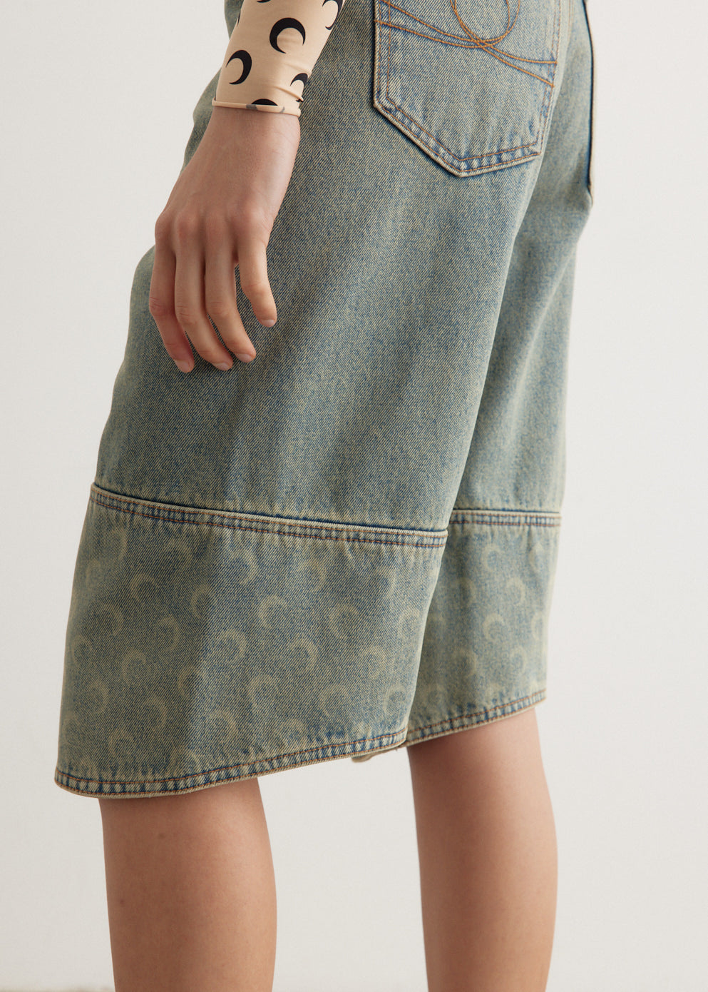 Moon Laser Denim Bermudas