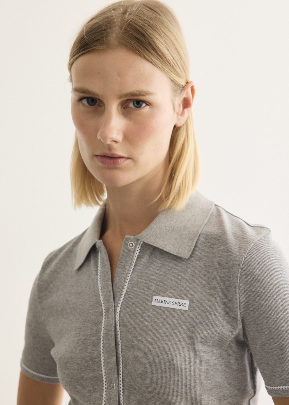Light Ribbed Jersey Polo T-Shirt