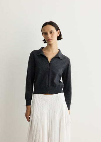 High Neck Knit Cardigan