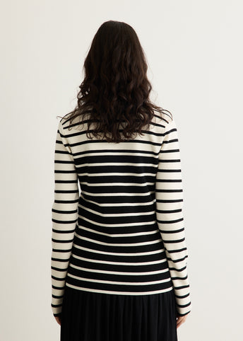 Striped Turtleneck Sweater
