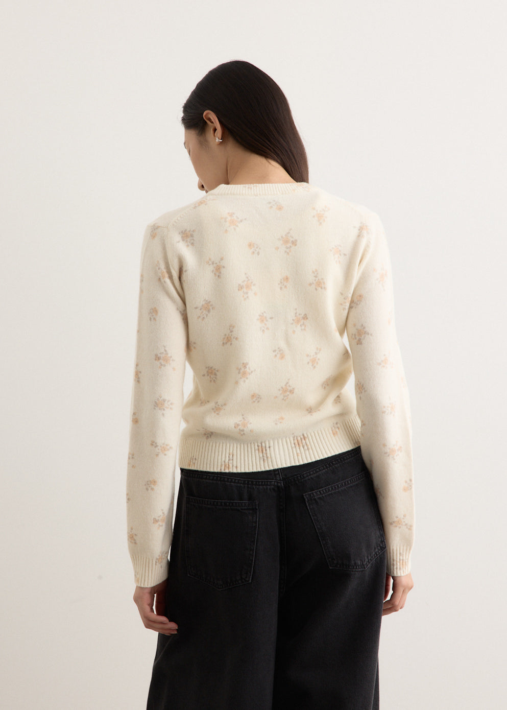 Printed Wool Mix Cardigan