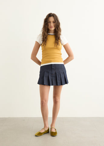 Pleated Mini Skirt