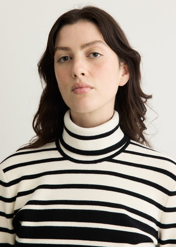 Striped Turtleneck Sweater