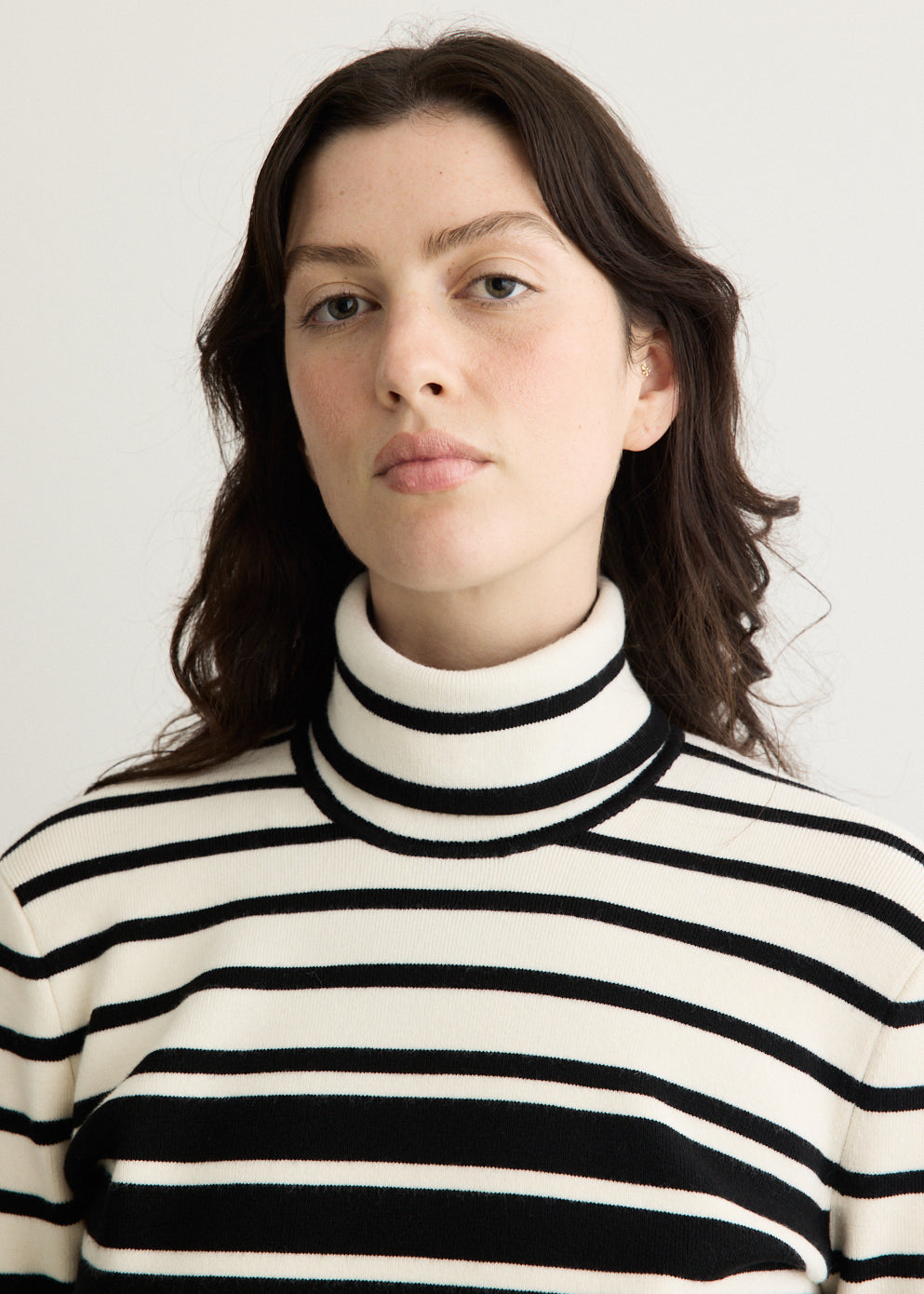 Striped Turtleneck Sweater