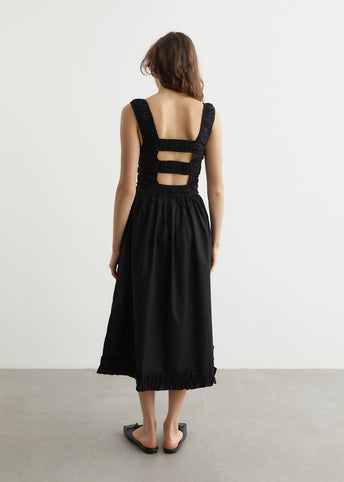 Cotton Poplin Midi Strap Smock Dress Cotton Poplin Midi Strap Smock Dress