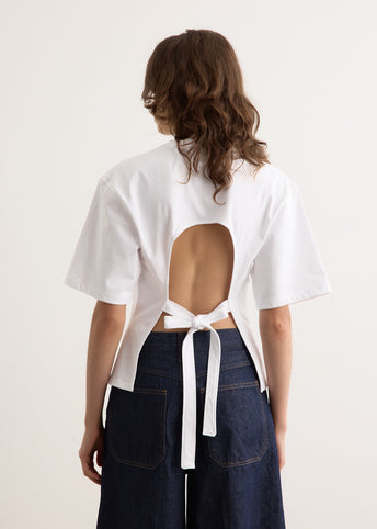 Heavy Cotton Tie Back Waisted T-Shirt