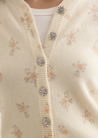 Printed Wool Mix Cardigan