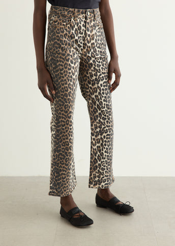 Print Denim Betzy Cropped Jeans