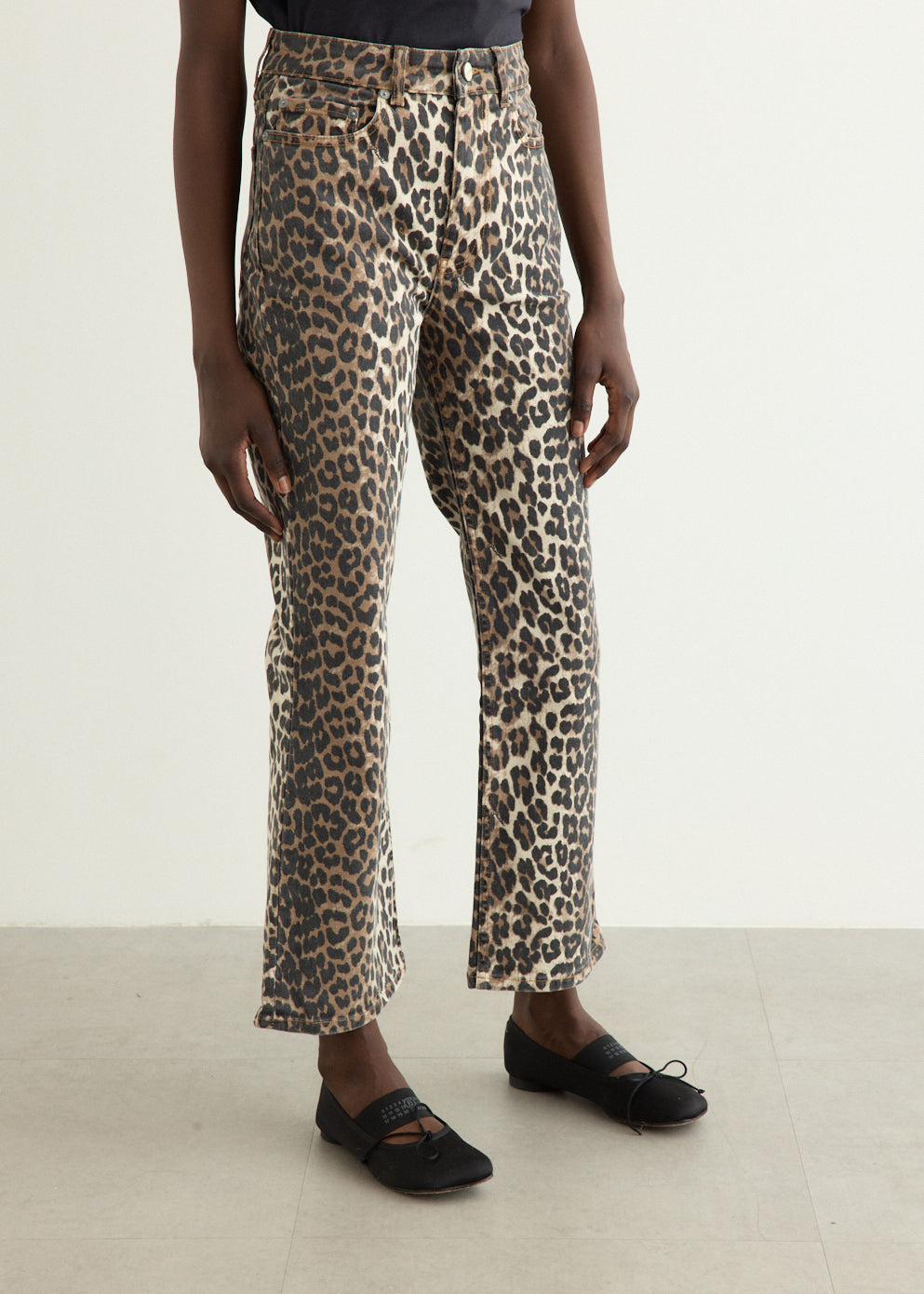 Print Denim Betzy Cropped Jeans