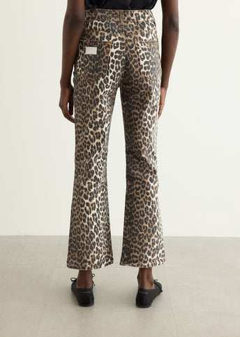 Print Denim Betzy Cropped Jeans