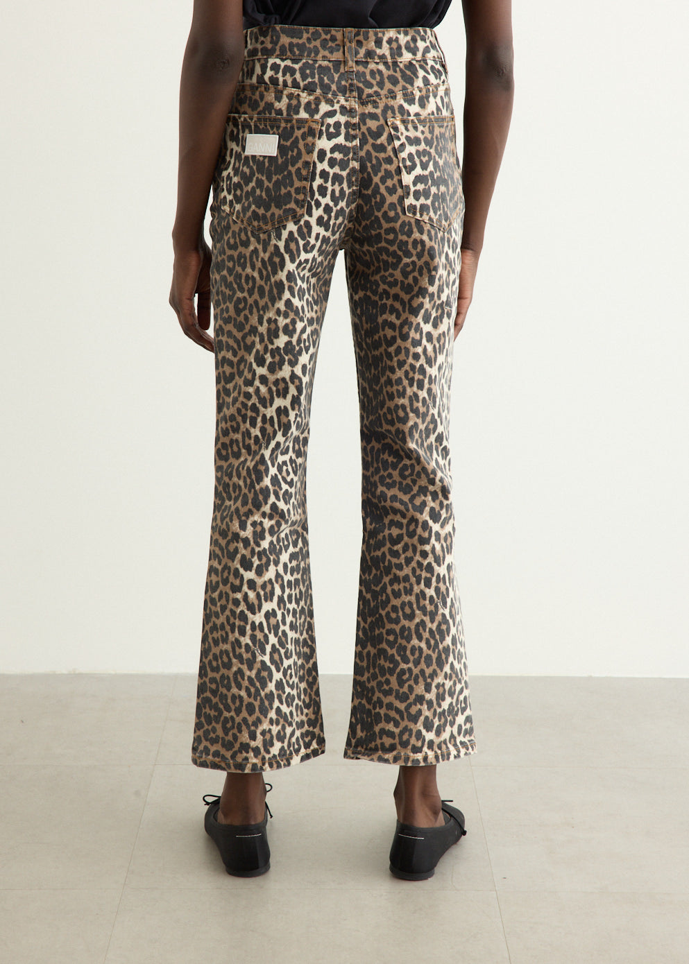 Print Denim Betzy Cropped Jeans