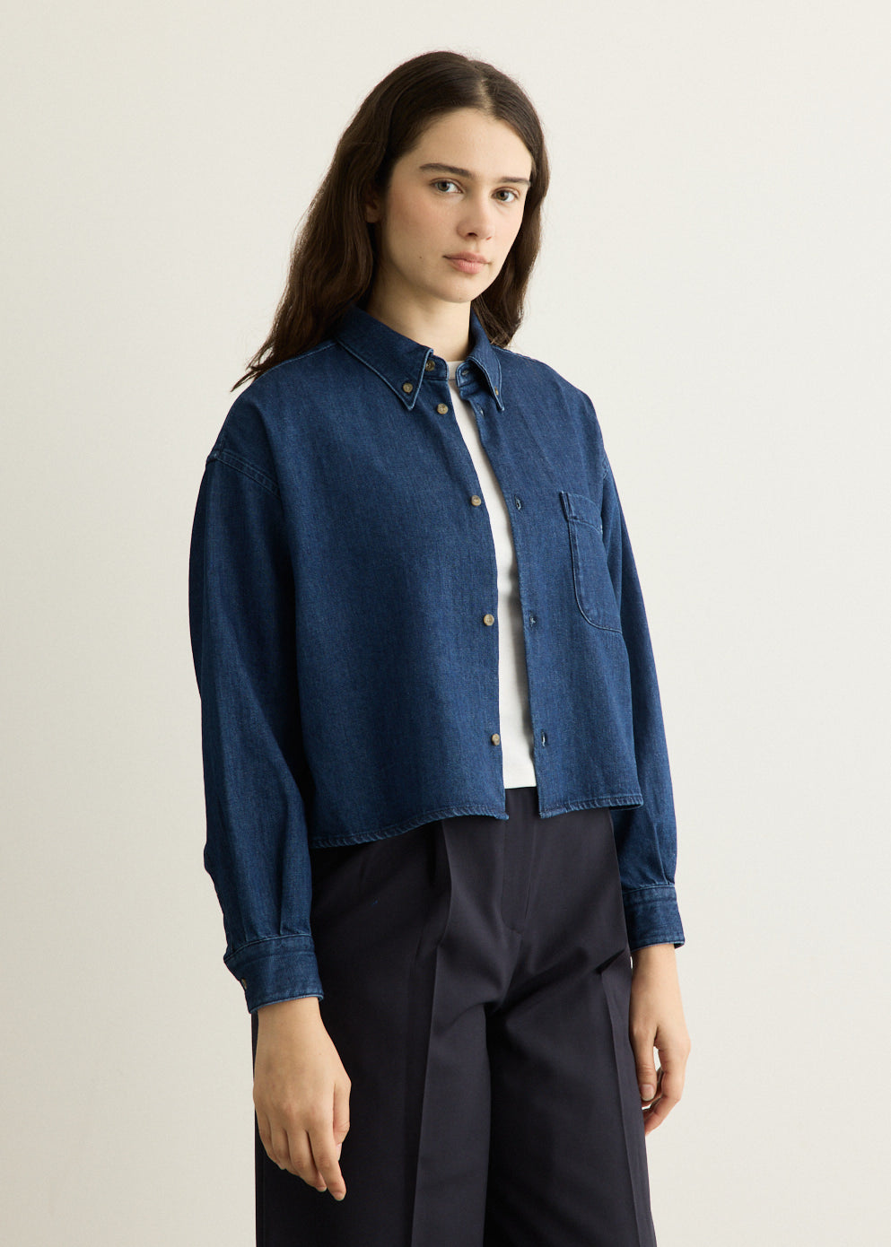 Sophia Button Down Logo Shirt