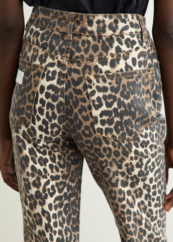 Print Denim Betzy Cropped Jeans