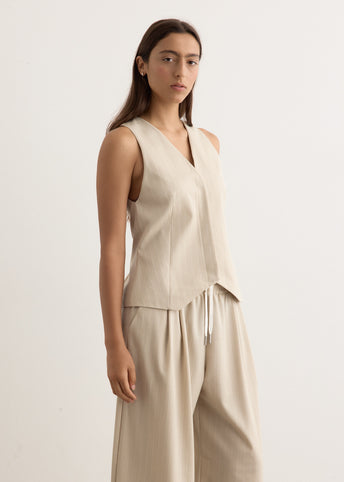 Pinstripe Wool Vest