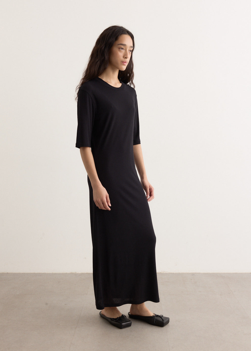 Short Sleeves Long Dress