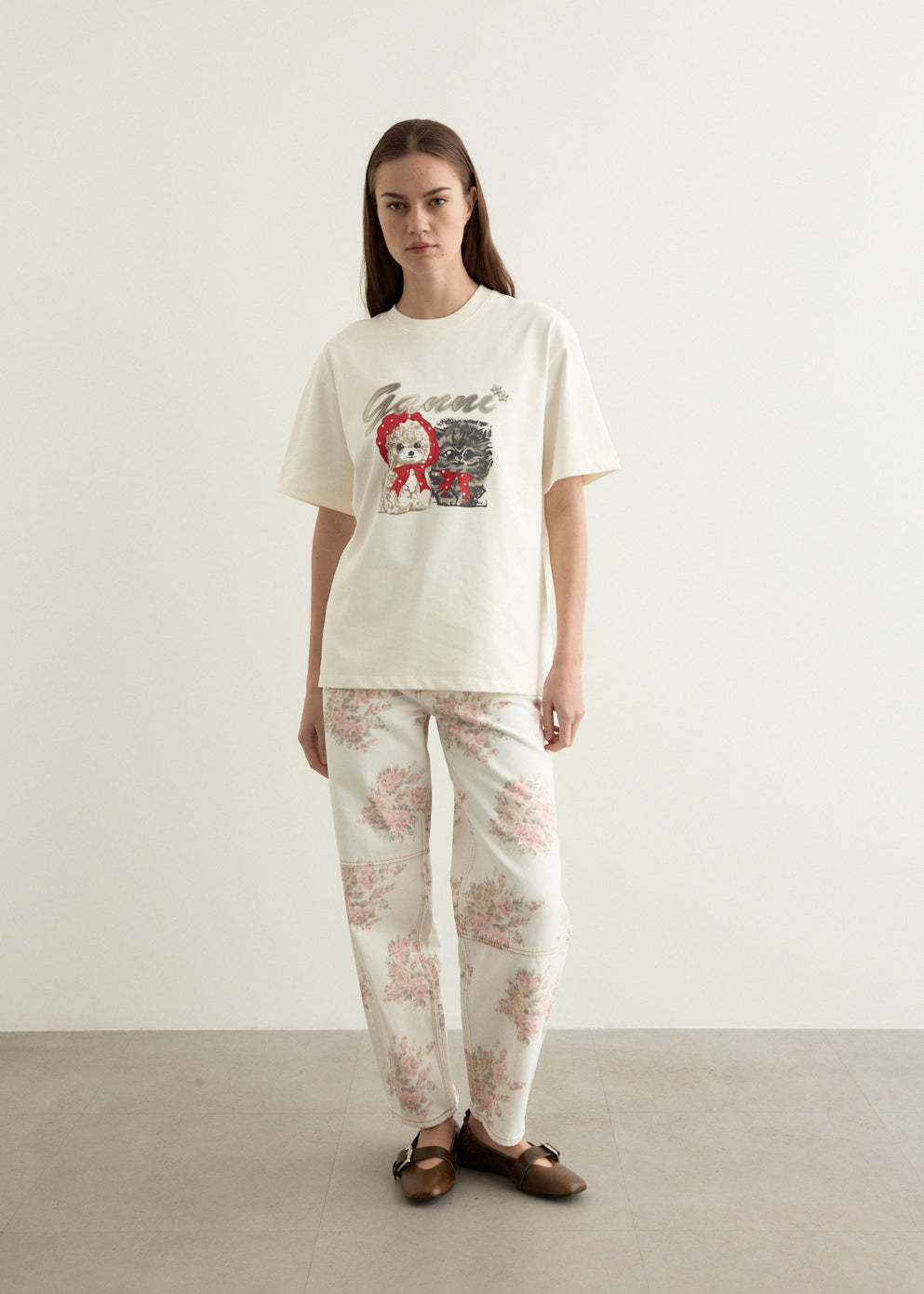 Print Denim Stary Jeans