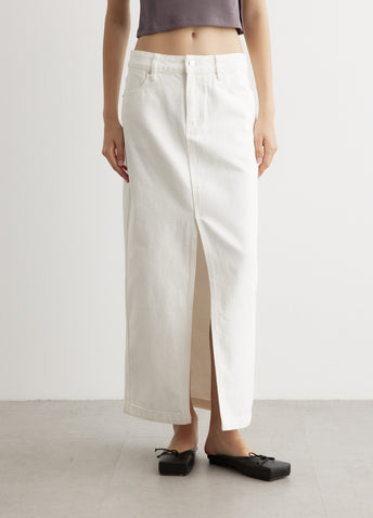 Freeze Denim Midi Skirt