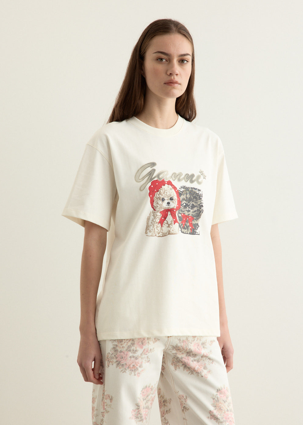 Ivory Animal Print T-Shirt